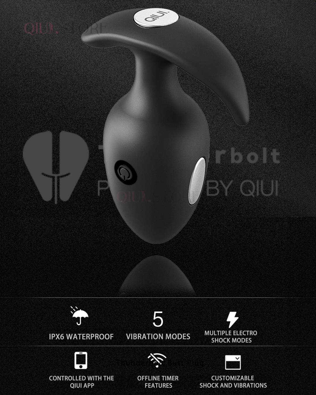 Thunderbolt Vibrating Butt Plug Thunderbolt Vibrating Butt Plug