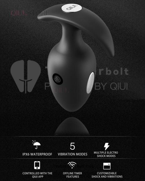 Load image into Gallery viewer, Thunderbolt Vibrating Butt Plug
