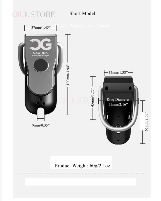 CAG.INK Chastity Cage SHORT MODEL [Previously named as Cellmate 2.0]